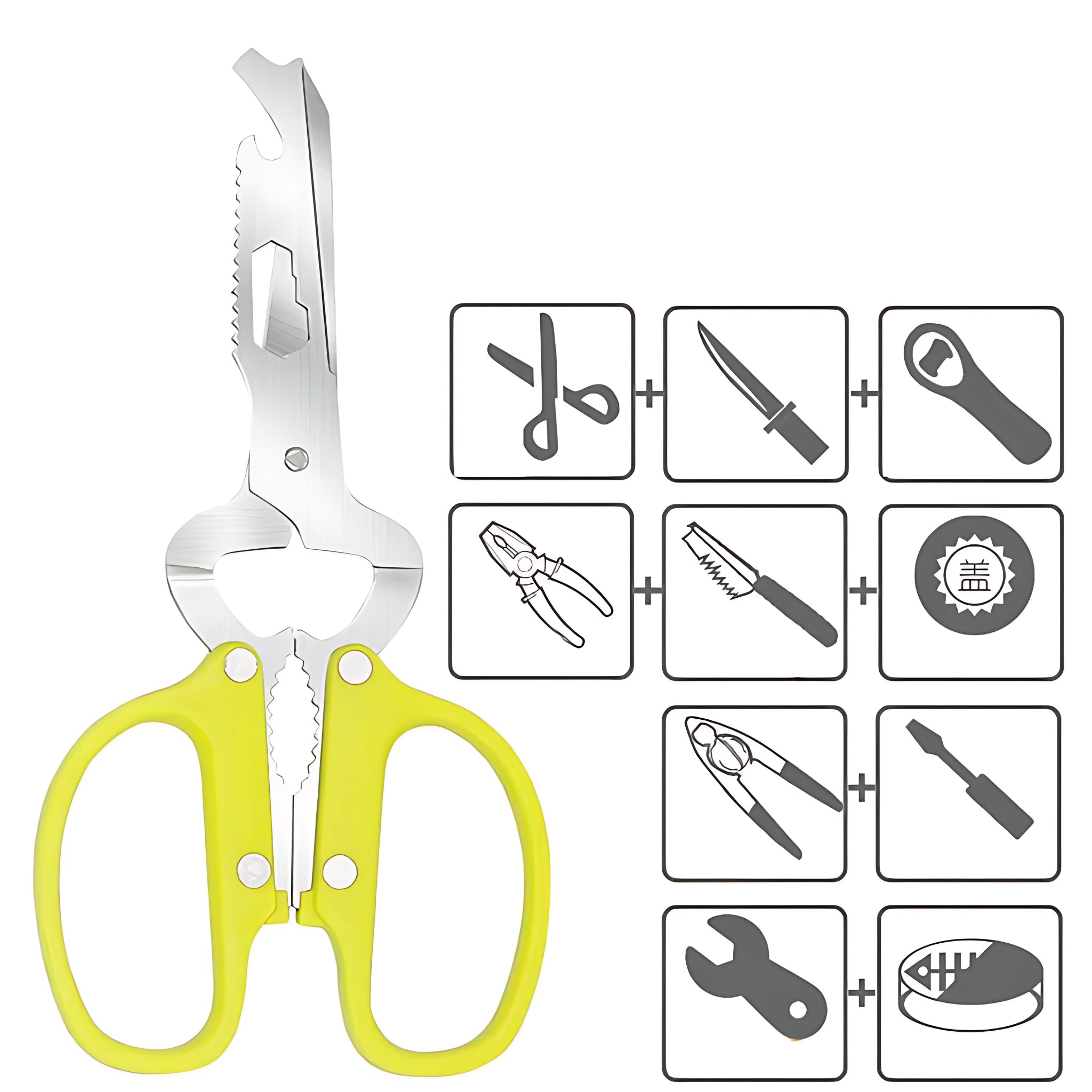 5 in 1 Multipurpose Heavy Duty Scissors(Pack Of 2)